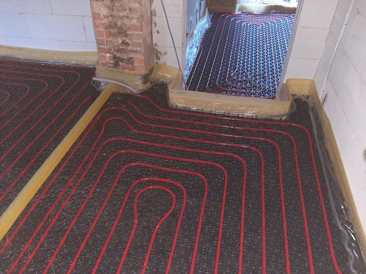vloerverwarming op noppenfolie